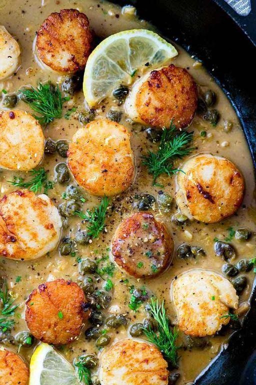 Sauteed Scallops with Capers and Lemon