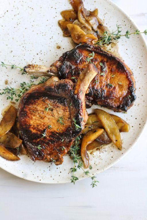 Savory Apple Cider Bone-In Pork Chops