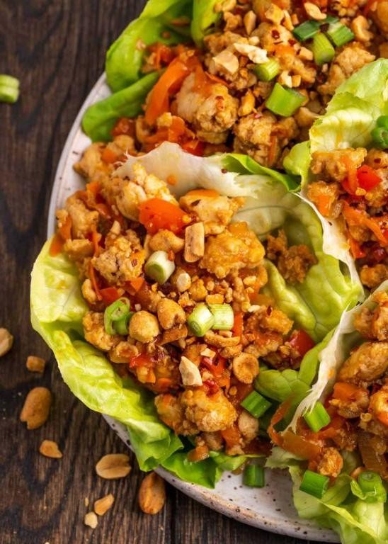 Savory Asian Chicken Lettuce Wraps