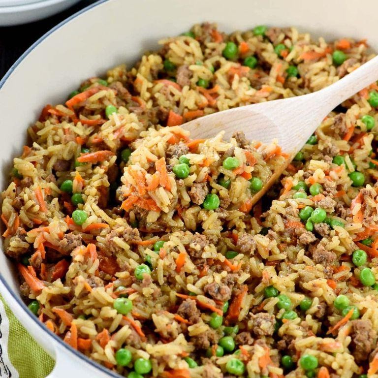 Savory Asian-inspired Beef and Rice Skillet