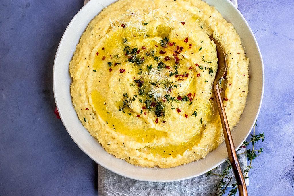 Savory Baked Polenta with Parmesan and Thyme