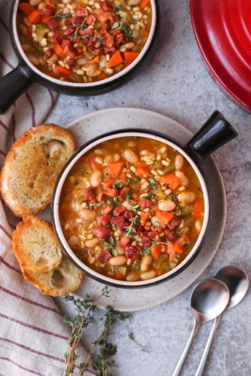 Savory Barley and Bean Soup