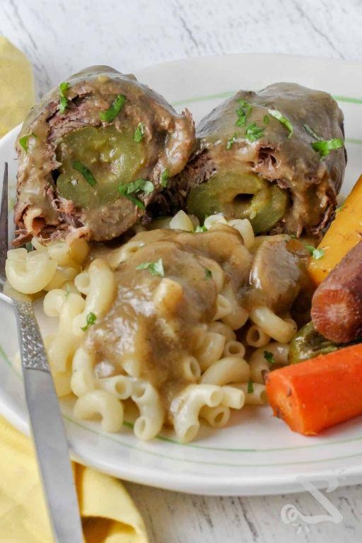 Savory Beef Rouladen with Mustard and Pickles