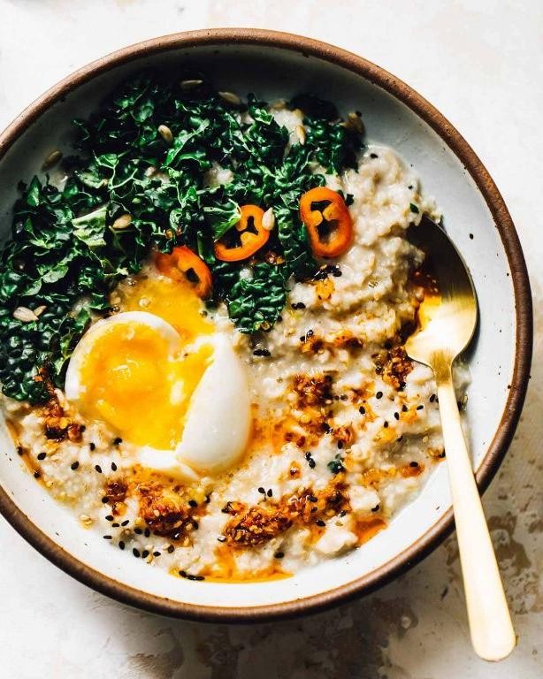 Savory Boiled Egg Oatmeal