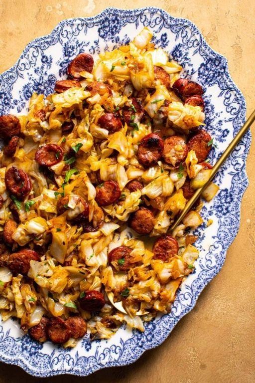 Savory Cabbage and Sausage Bake
