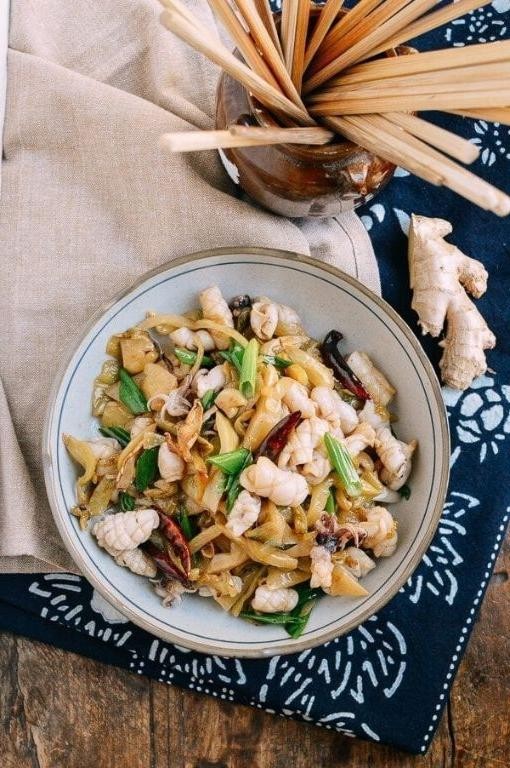 Savory Canned Squid Stir-Fry with Vegetables