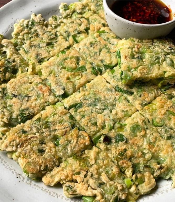 Savory Celery Leaf Pancakes