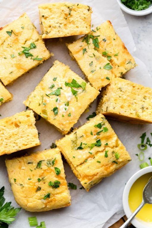 Savory Cheese and Herb Cornbread