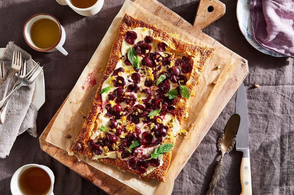 Savory Cherry Ricotta Tart