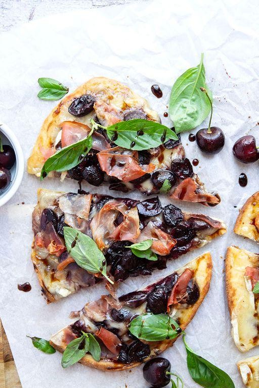 Savory Cherry and Prosciutto Flatbread