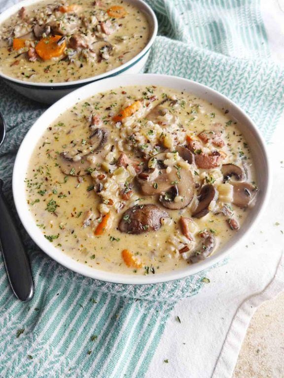 Savory Chicken and Wild Rice Soup