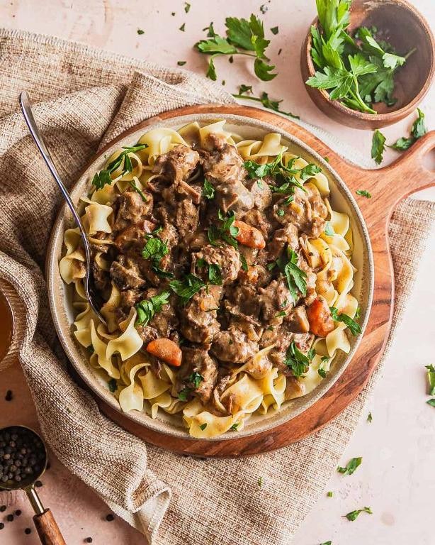 Savory Chuck Roast Beef Stroganoff