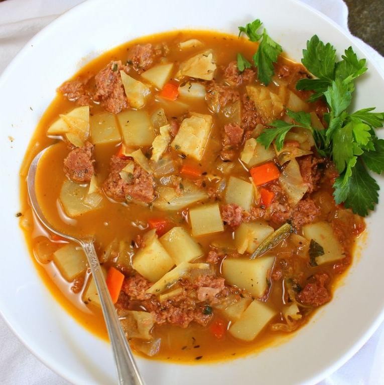 Savory Corned Beef and Cabbage Soup