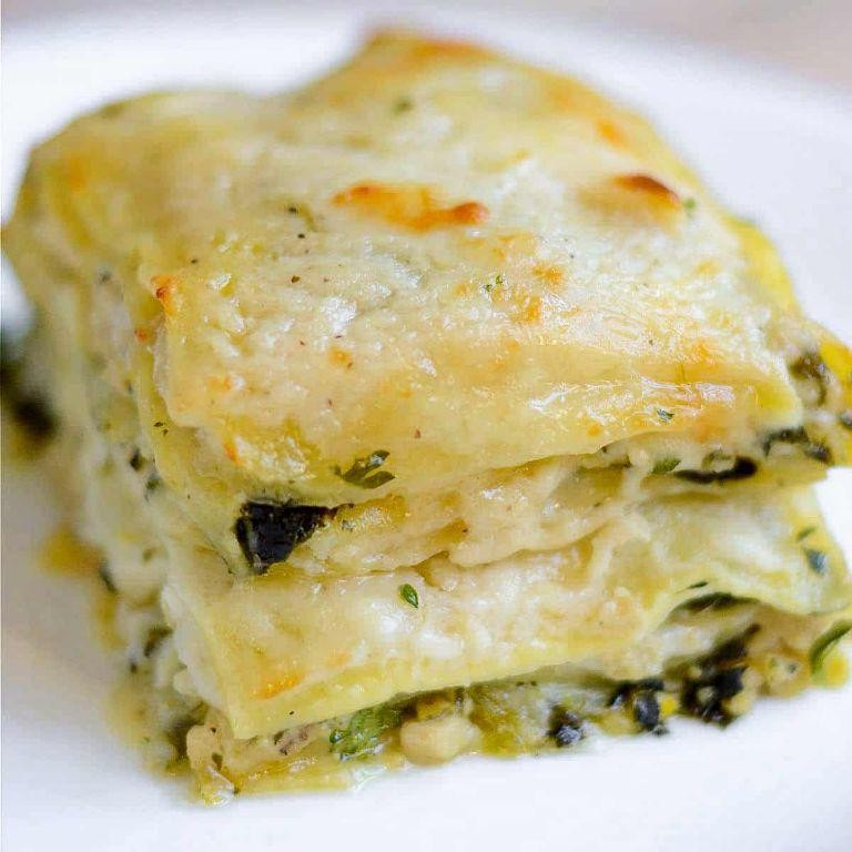 Savory Cream of Chicken and Spinach Lasagna
