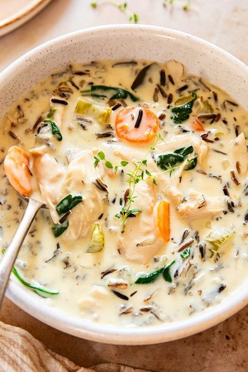 Savory Creamy Chicken and Wild Rice Soup
