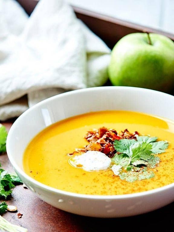 Savory Crockpot Butternut Squash Soup