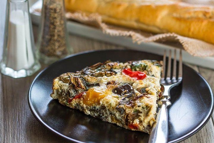 Savory Eggplant and Potato Frittata