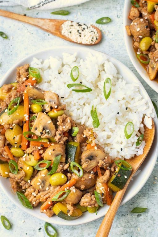 Savory Ground Chicken and Veggie Stir-Fry