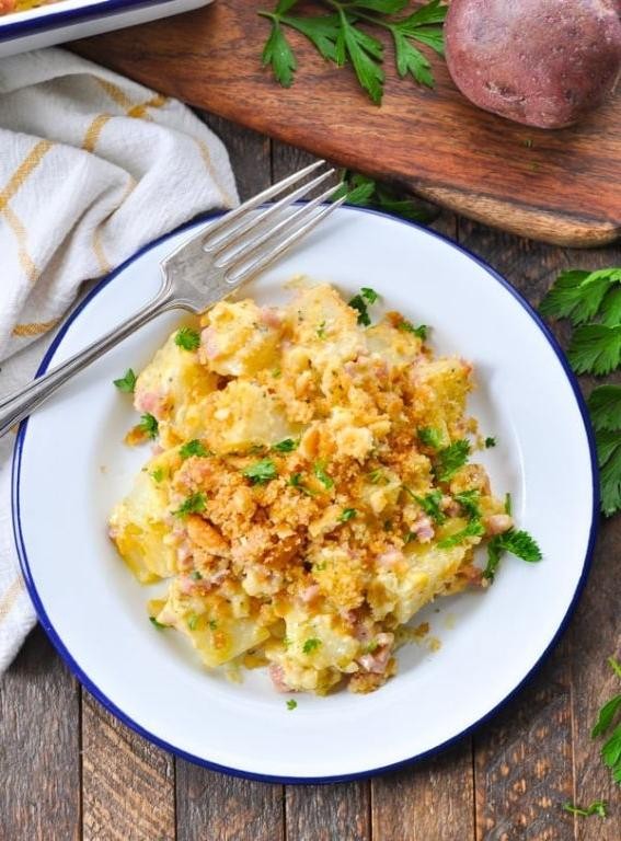 Savory Ham and Cheese Dump Casserole