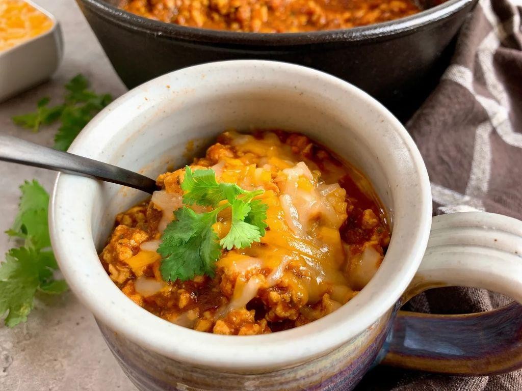Savory Keto Ground Chicken Chili