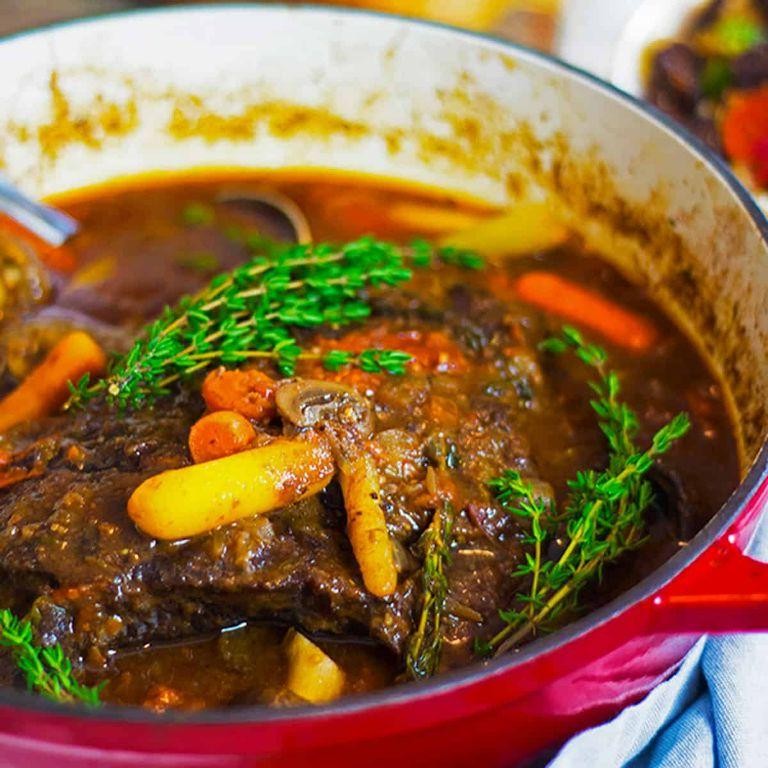 Savory Mirepoix Beef Braise