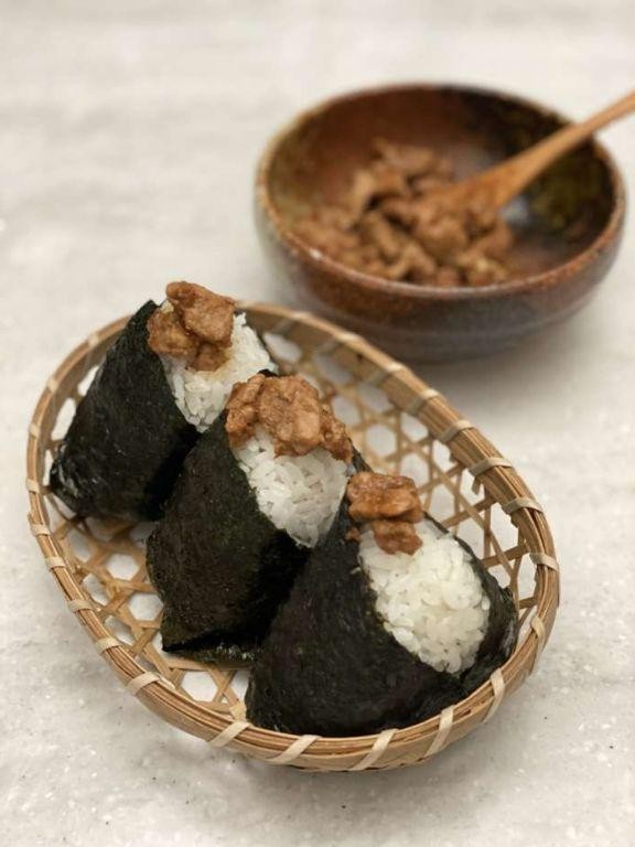 Savory Miso Pork Onigiri