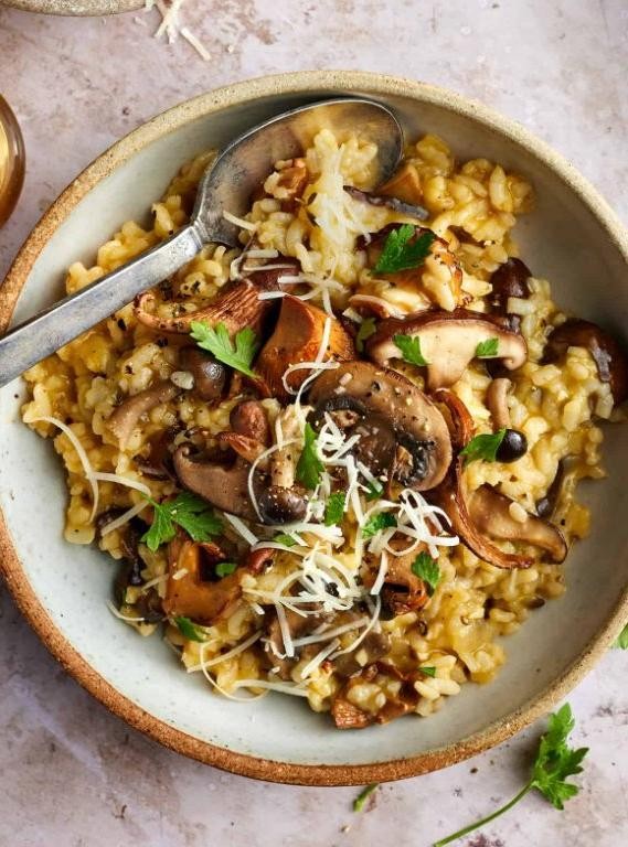 Savory Mushroom Risotto with Arborio Rice