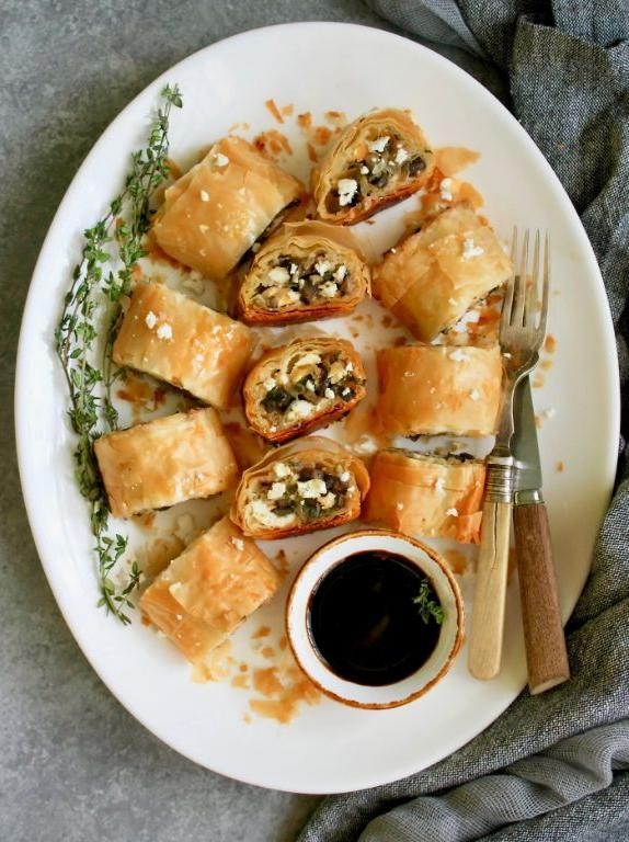 Savory Mushroom and Cheese Phyllo Bread