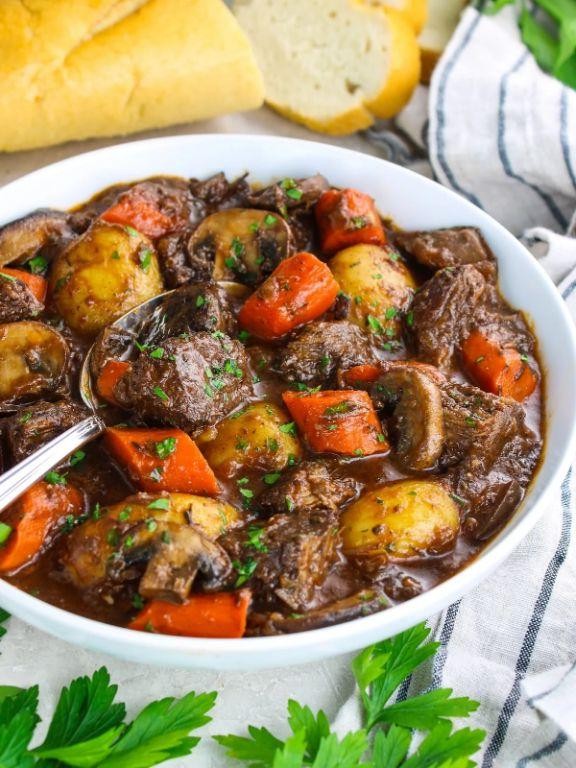 Savory Mushroom and Herb Beef Stew