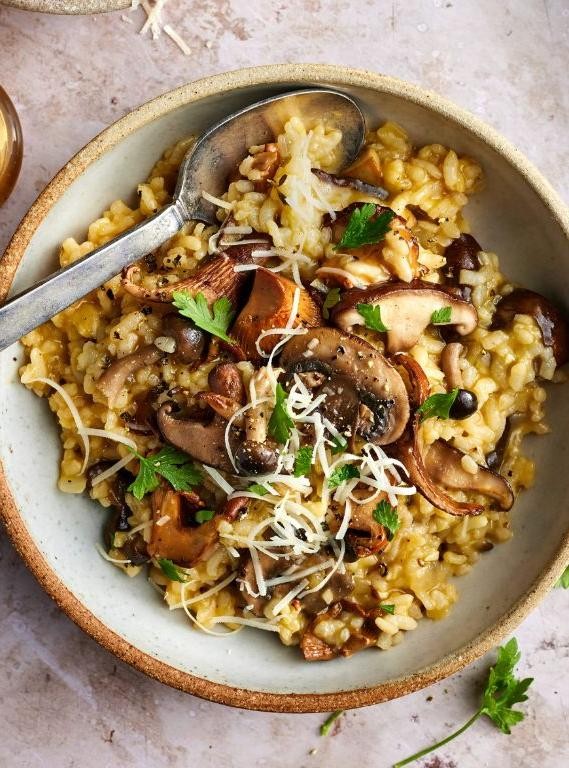 Savory Mushroom and Herb Risotto