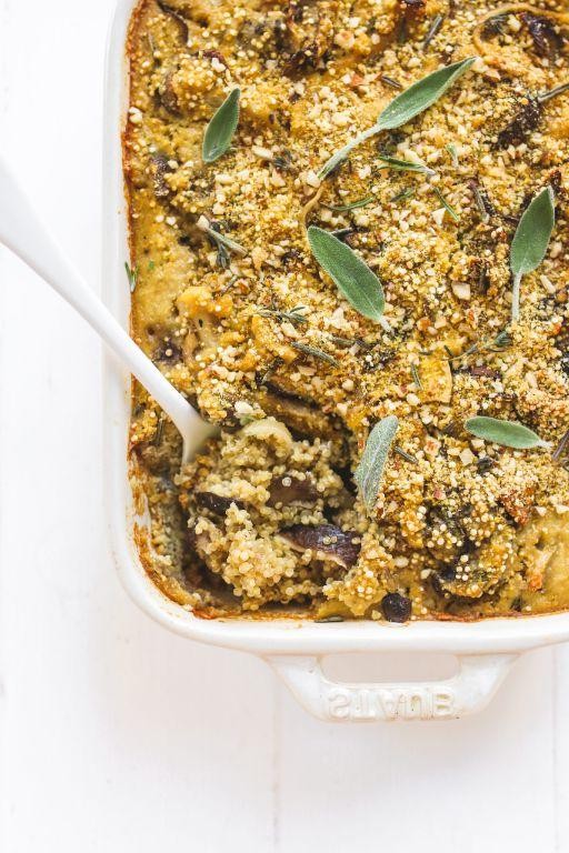 Savory Mushroom and Quinoa Casserole