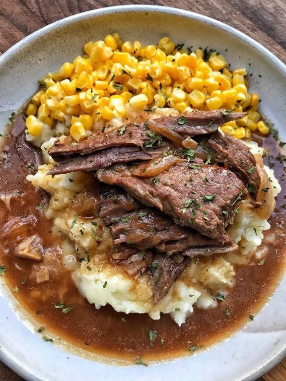 Savory Onion Soup Braised Round Steak
