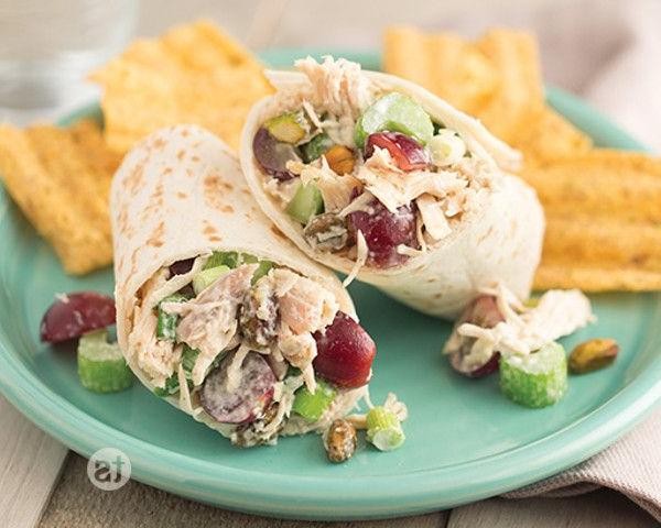 Savory Pistachio Butter and Chicken Wrap