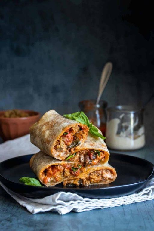 Savory Pizza Sauce Breakfast Burrito