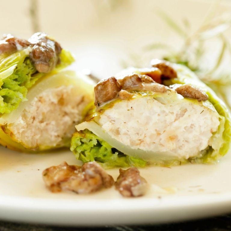 Savory Pork and Mushroom Stuffed Cabbage
