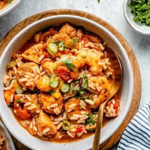 Savory Pork and Pepper Crockpot Jambalaya