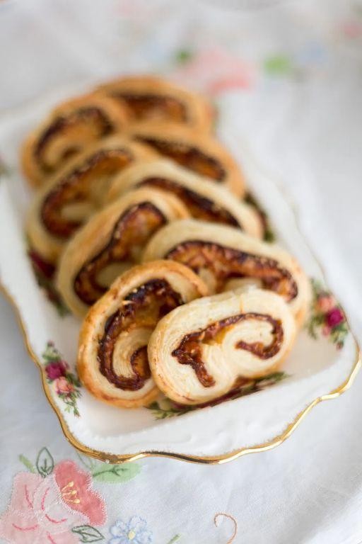 Savory Prosciutto and Asiago Palmiers