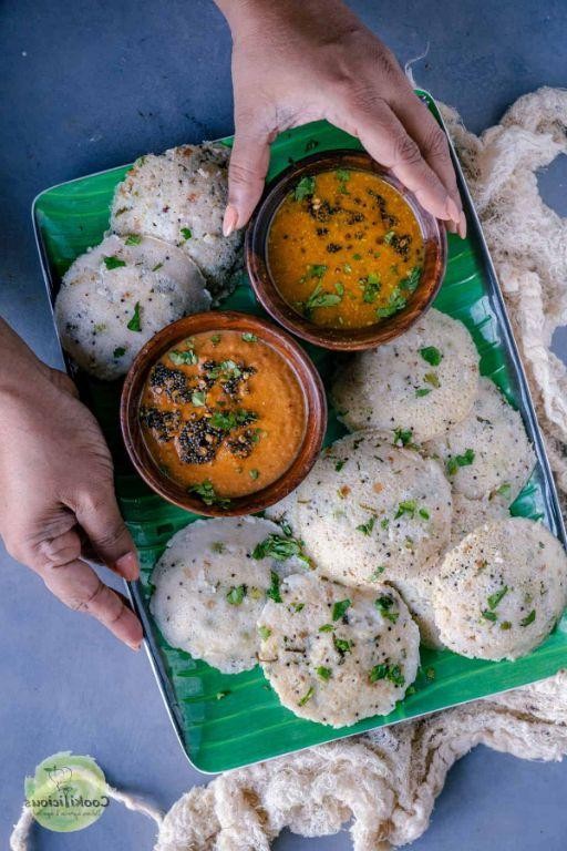 Savory Rava Idli with Curry Leaves