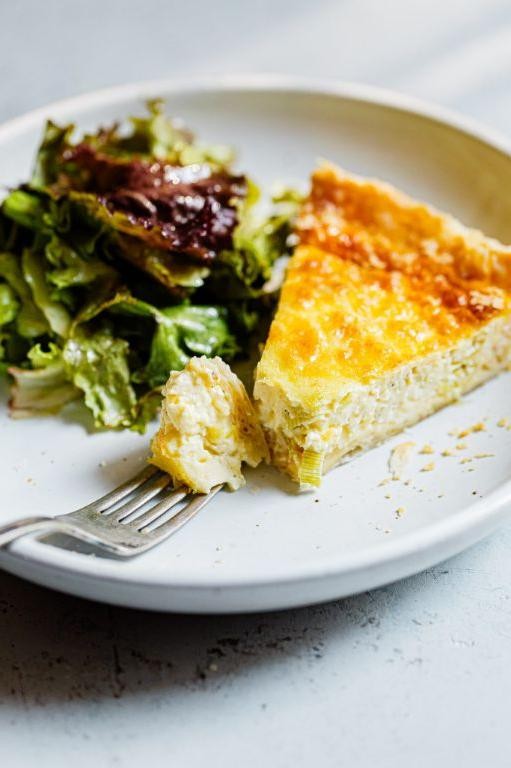 Savory Sardine Quiche with Leeks and Gruyère