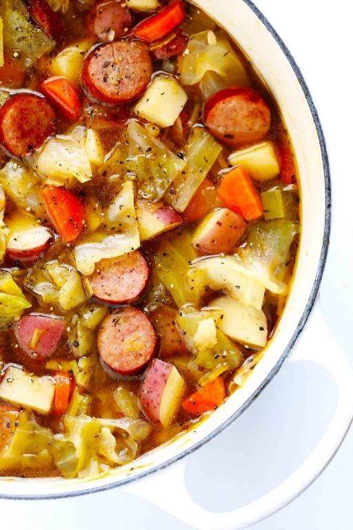 Savory Sausage and Cabbage Soup with Potatoes