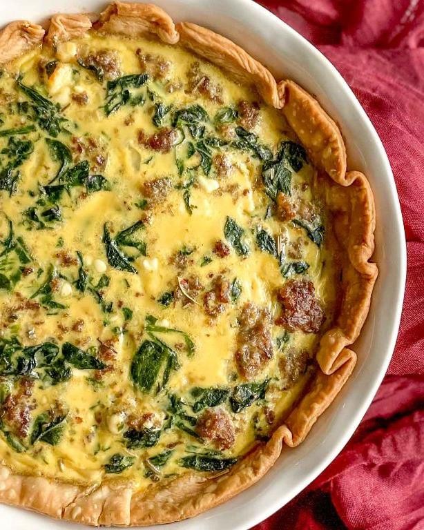 Savory Sausage and Spinach Quiche