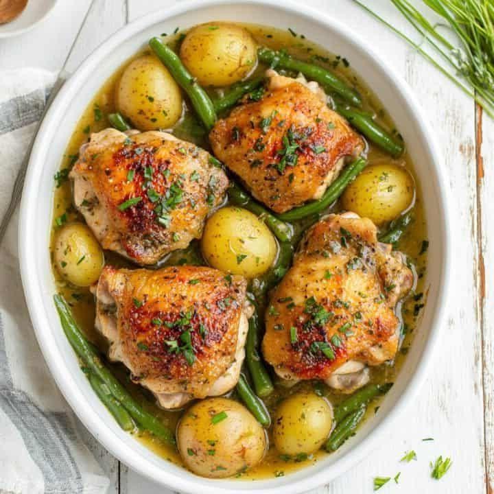 Savory Slow Cooker Garlic Herb Chicken
