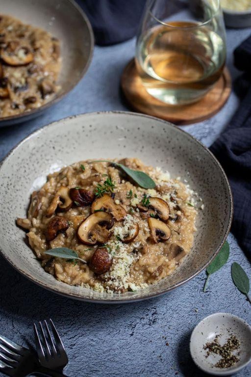 Savory Slow Cooker Mushroom Risotto