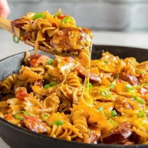 Savory Smoked Sausage Pasta Bake