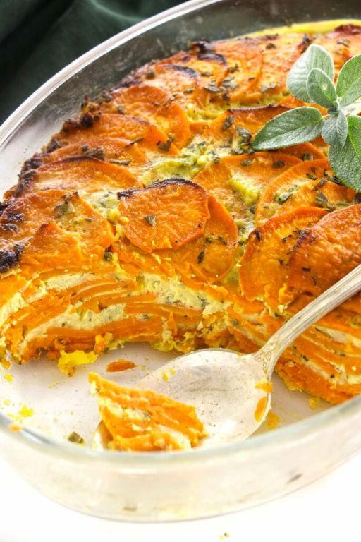 Savory Sweet Potato Casserole with Gruyere