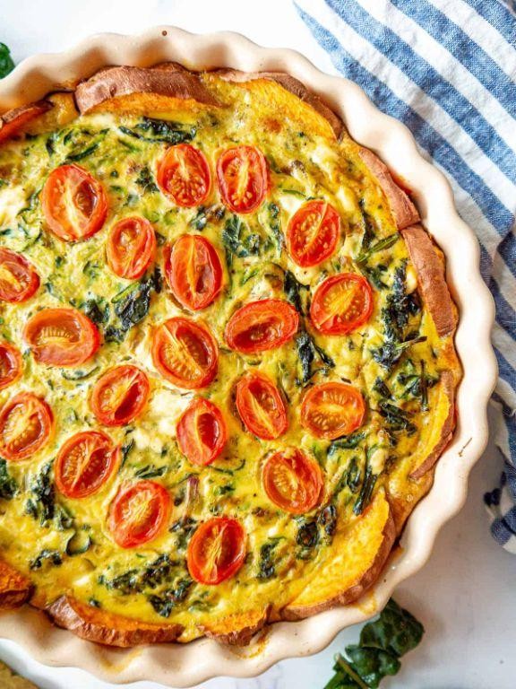 Savory Sweet Potato and Zucchini Quiche