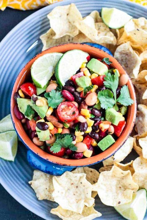 Savory Three-Bean Salsa Dip