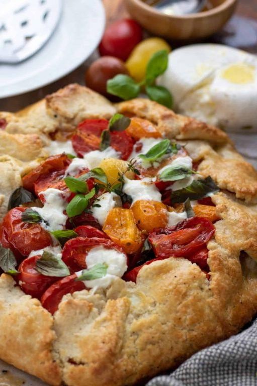 Savory Tomato and Basil Crostata