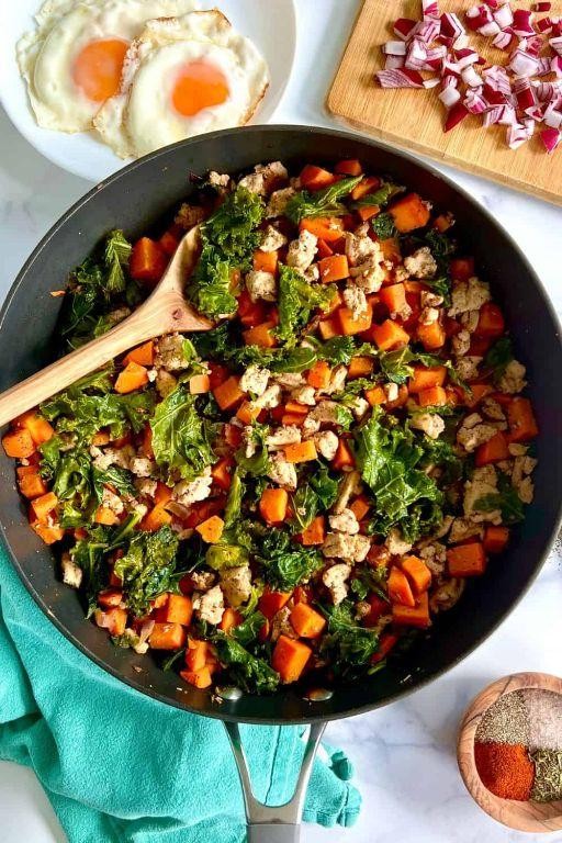 Savory Turkey and Sweet Potato Hash
