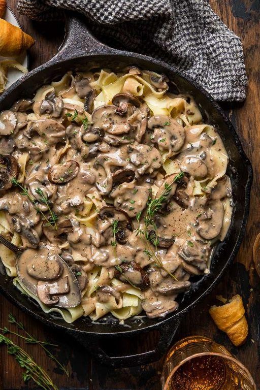 Savory Vegan Dutch Oven Mushroom Stroganoff